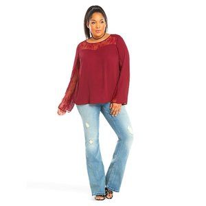 Torrid Luxe Stretch Slim Boot Jeans Light Distress